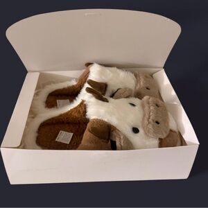 Premium Cow Plush Slippers w/ Gift Box | Soft Cozy Indoor Shoes